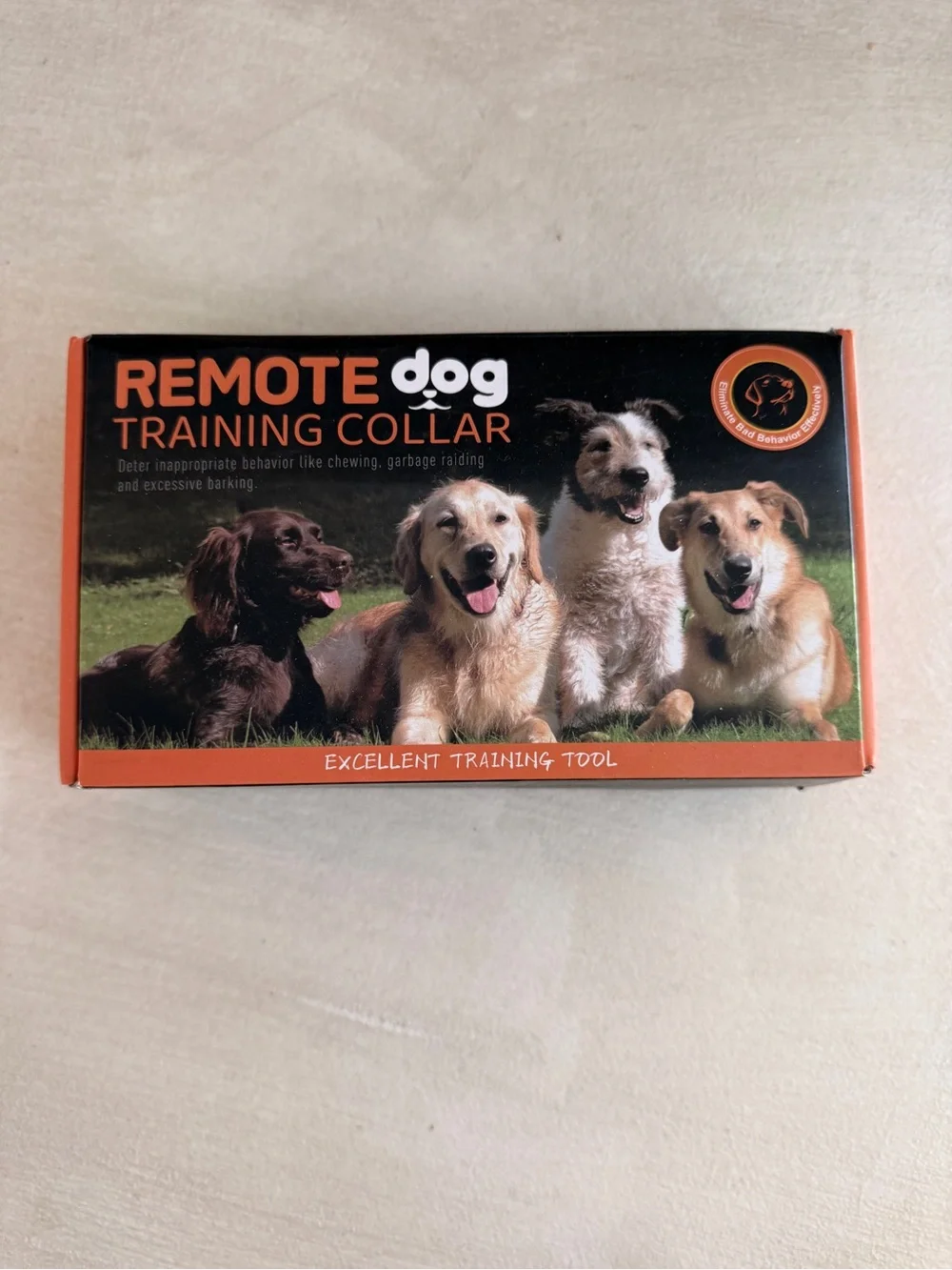 Dog Training Collar with Remote - Orange and Black